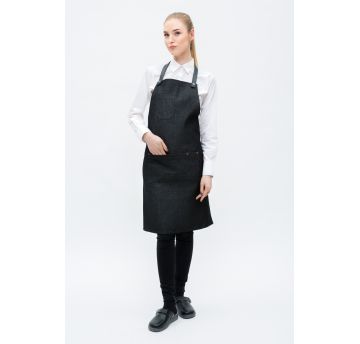 Denim apron, Black, One size