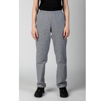 Chef pants, black white square pattern, Black and white