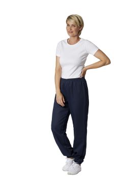 Unisex jogging pants, white and blue