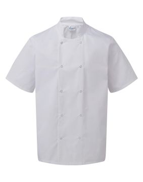 Short sleeve studded from chef's jacket