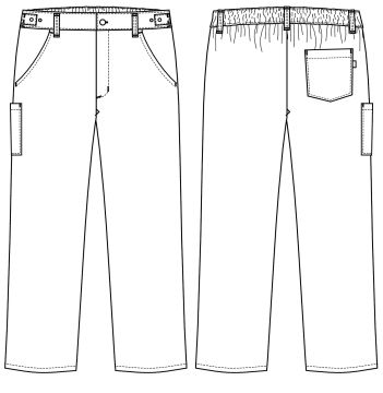 Unisex pants, unhemmed