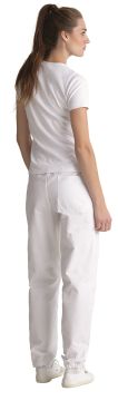 Unisex jogging pants, white and blue