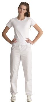 Unisex jogging pants, white and blue