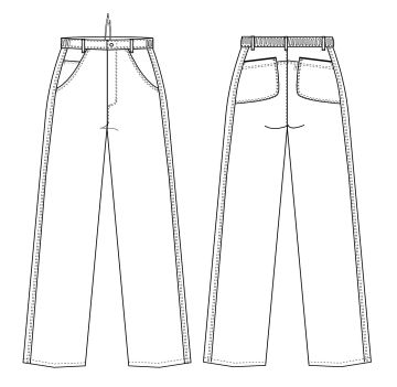 Unisex pants, shorter length