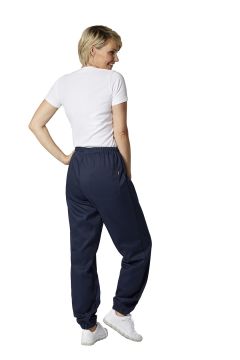 Unisex jogging pants, white and blue