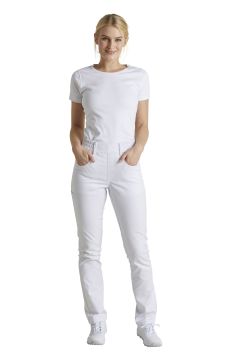 Pull on unisex pants, unhemmed